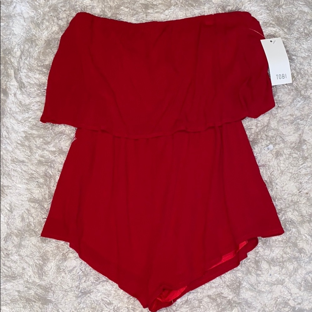 Red romper, new with tags